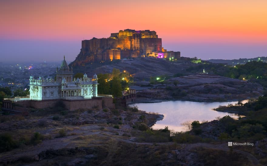 Jaswant Thada and Mehrangarh Fort, Jodhpur, Rajasthan, India