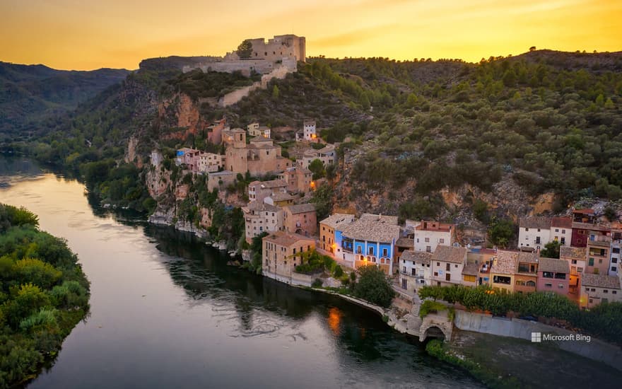 Miravet on the Ebro river, Tarragona, Catalonia, Spain