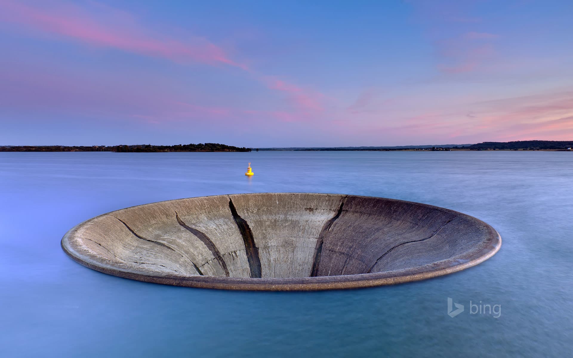 Bing Wallpaper: Spillway, Monte da Rocha Dam, near Ourique, Portugal