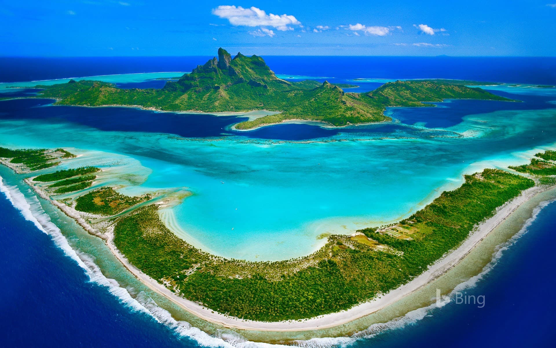 Bing Wallpaper: Bora Bora in the Leeward Islands of French Polynesia