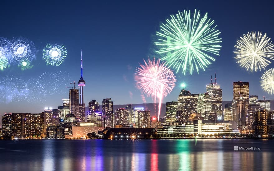 New Year's Eve fireworks in Toronto