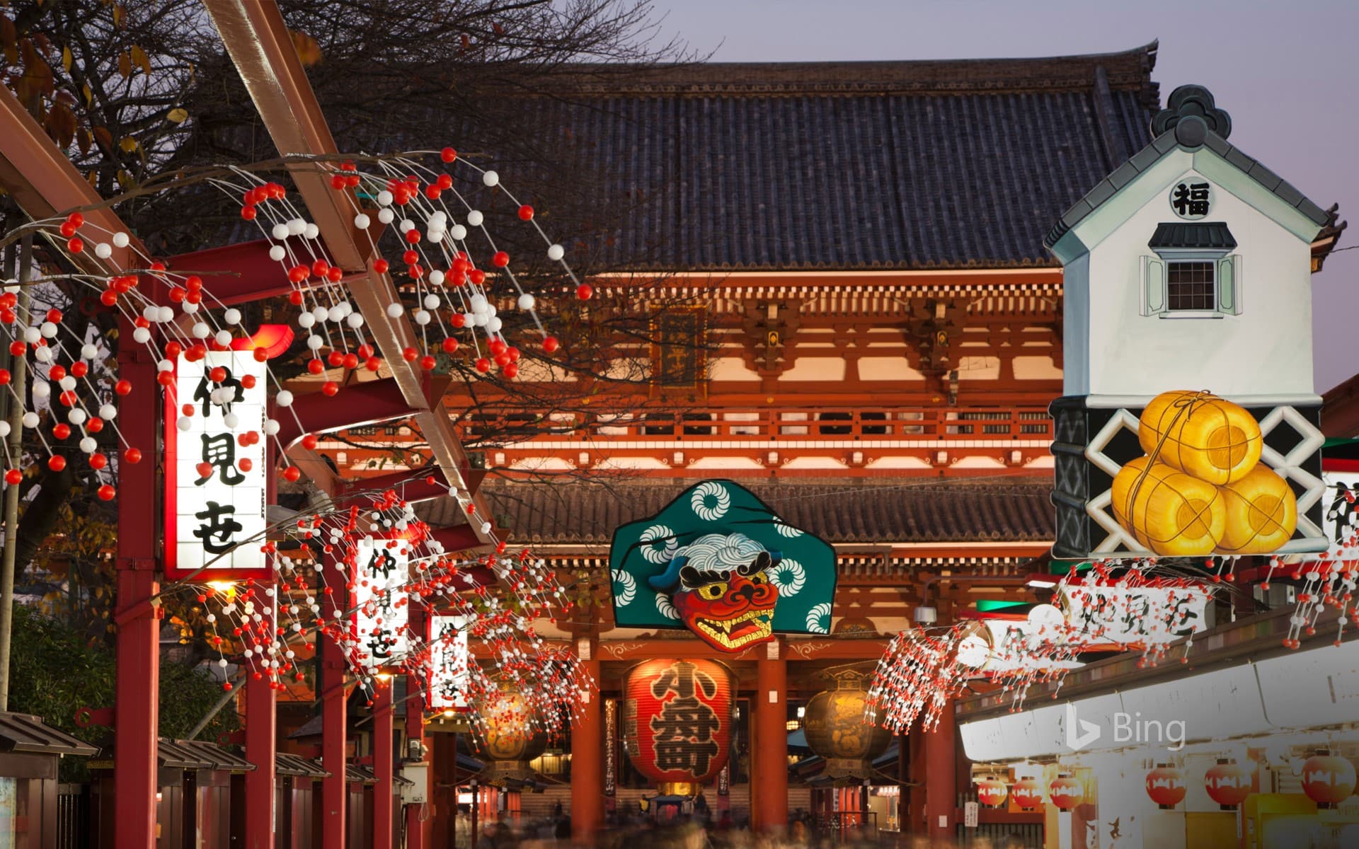 Bing Wallpaper: "Asakusa Nakamise Street" Tokyo, Asakusa