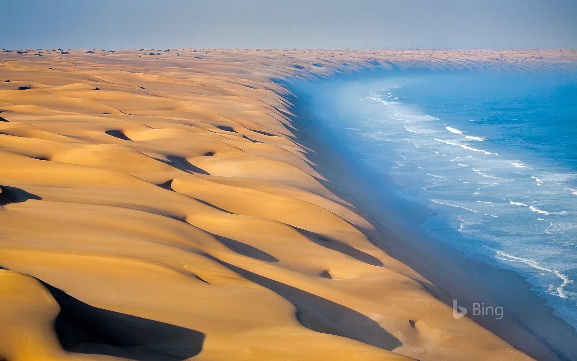 Bing Wallpaper: Namib Desert at the Atlantic Ocean in Africa
