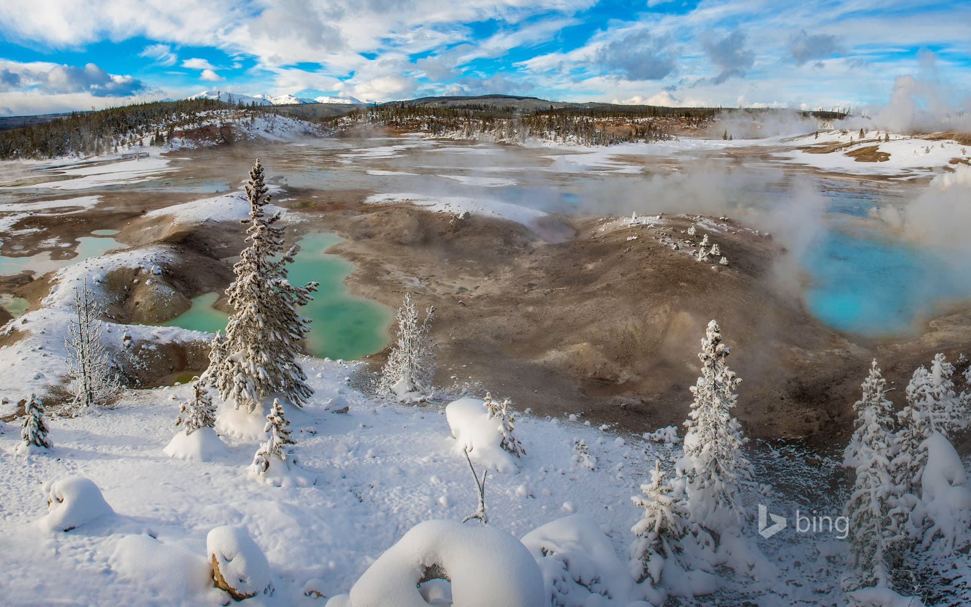 Bing Wallpaper: Norris Geyser Basin, Yellowstone National Park, Wyoming