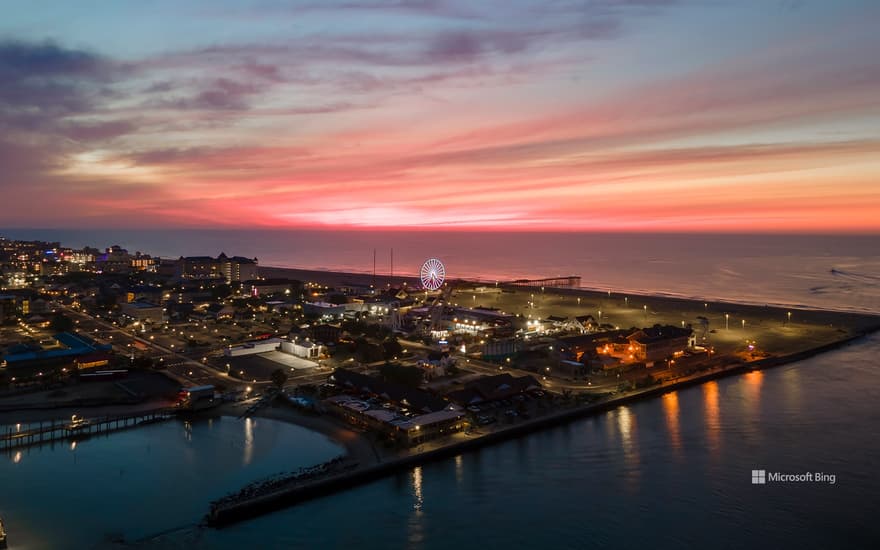 Aerial view of Ocean City, Maryland, USA