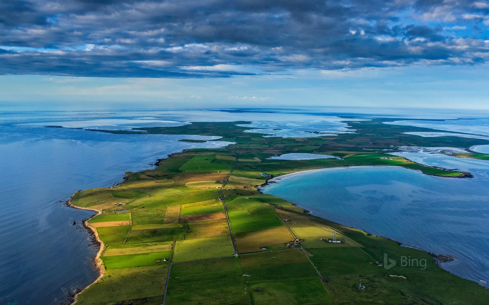 Bing Wallpaper: Sanday Island and the North Sea, Scotland