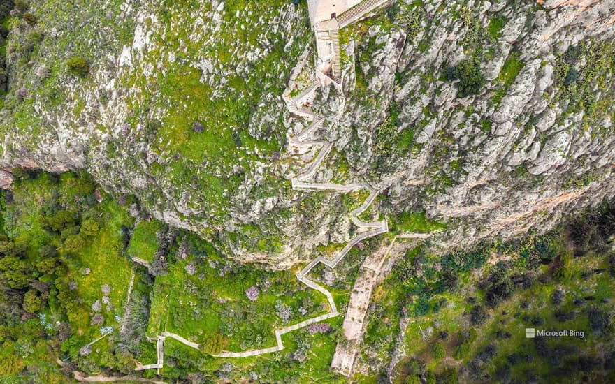 Bing Wallpaper: The staircase of the Fortress of Palamidi, Nafplio, Greece
