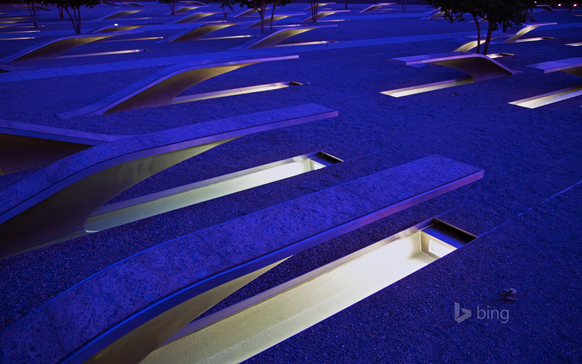 Bing Wallpaper: The Pentagon Memorial in Arlington, Virginia