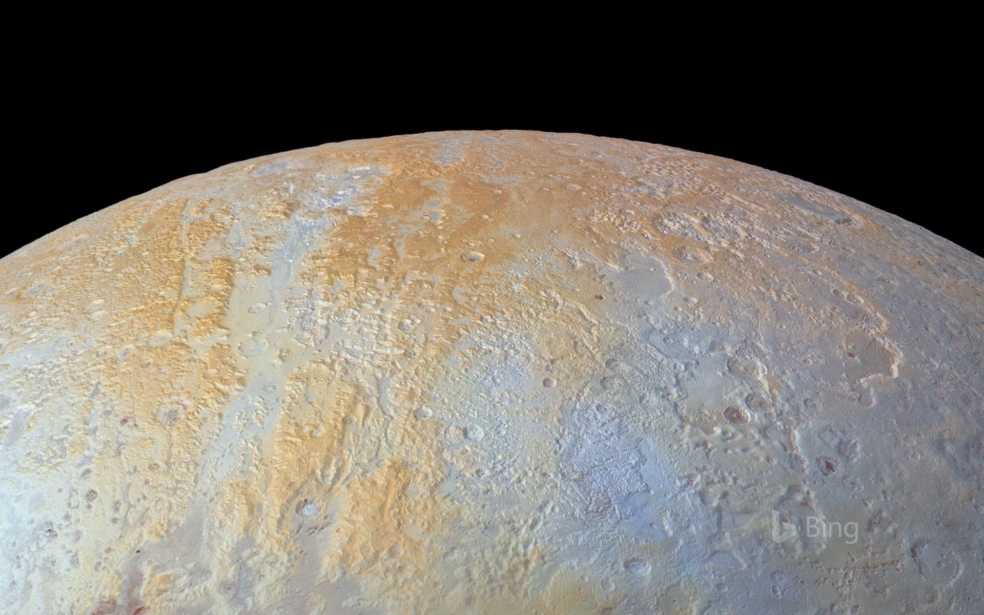 Bing Wallpaper: Pluto’s north pole
