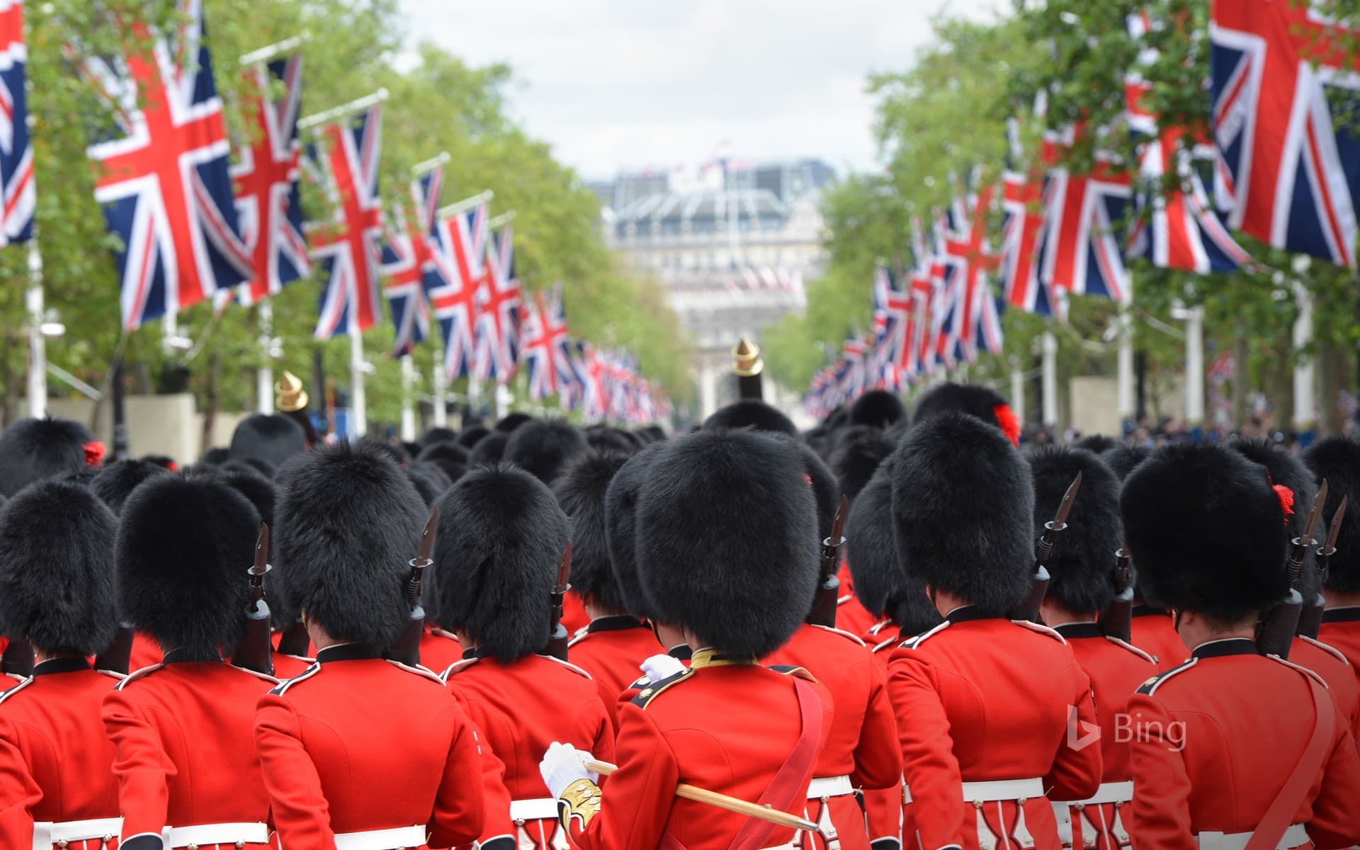 Bing Wallpaper: The Queen's Guard near Buckingham Palace, London