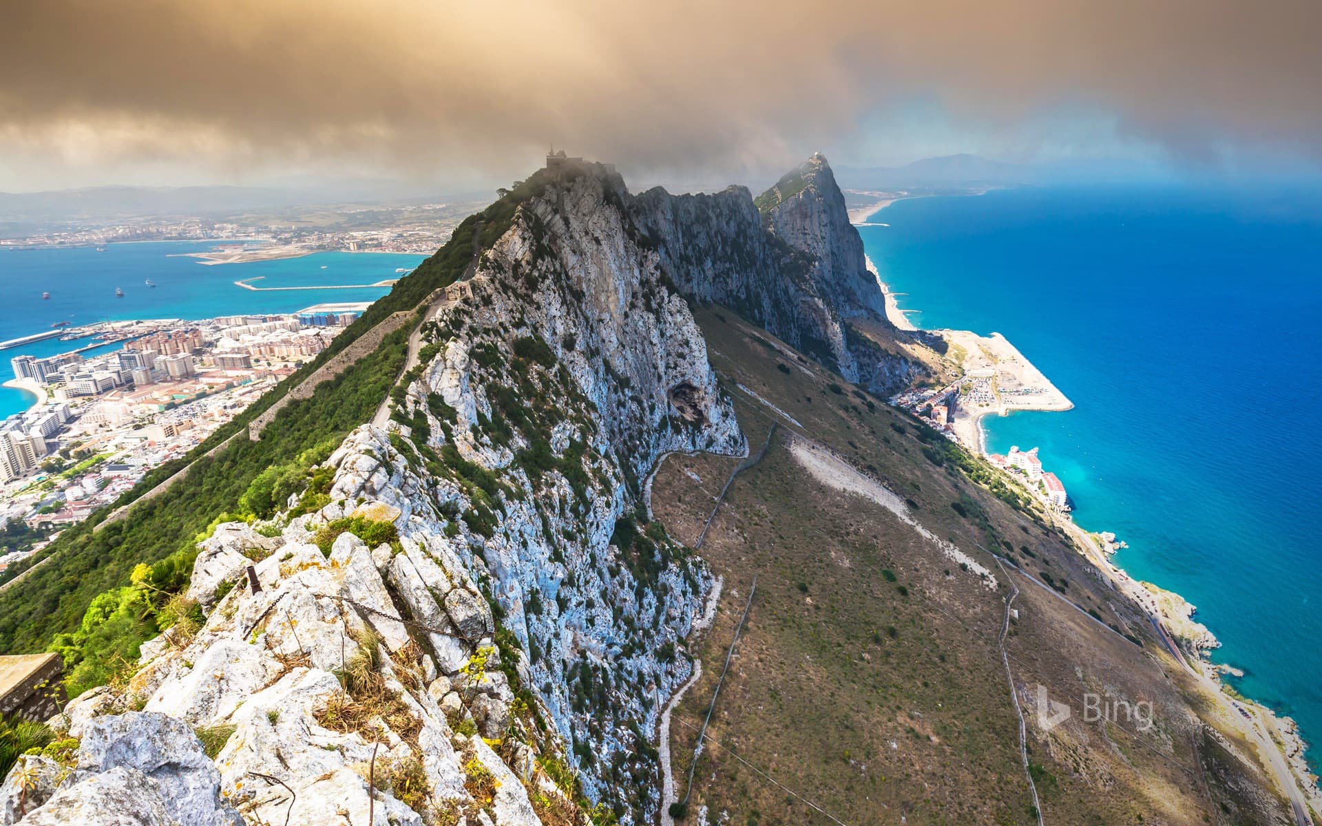 Bing Wallpaper: View of the Rock of Gibraltar