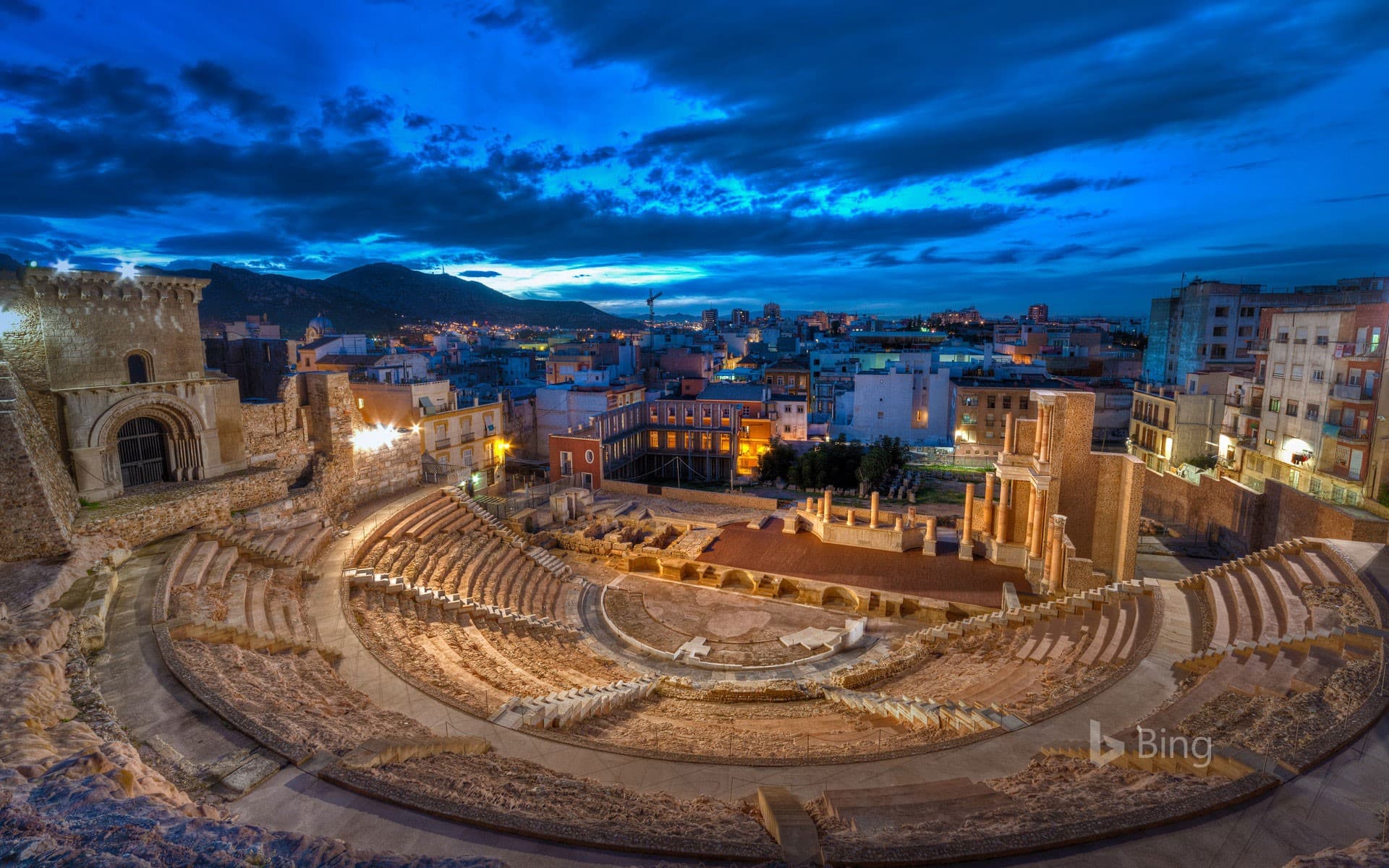 Bing Wallpaper: Roman theatre of Cartagena, Spain