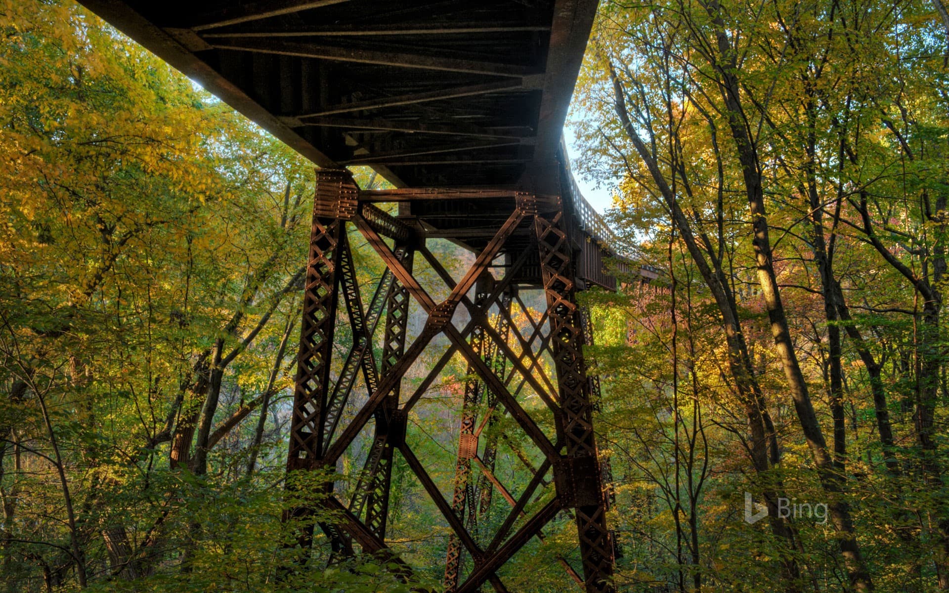Bing Wallpaper: Rosendale Trestle, Rosendale, New York, USA