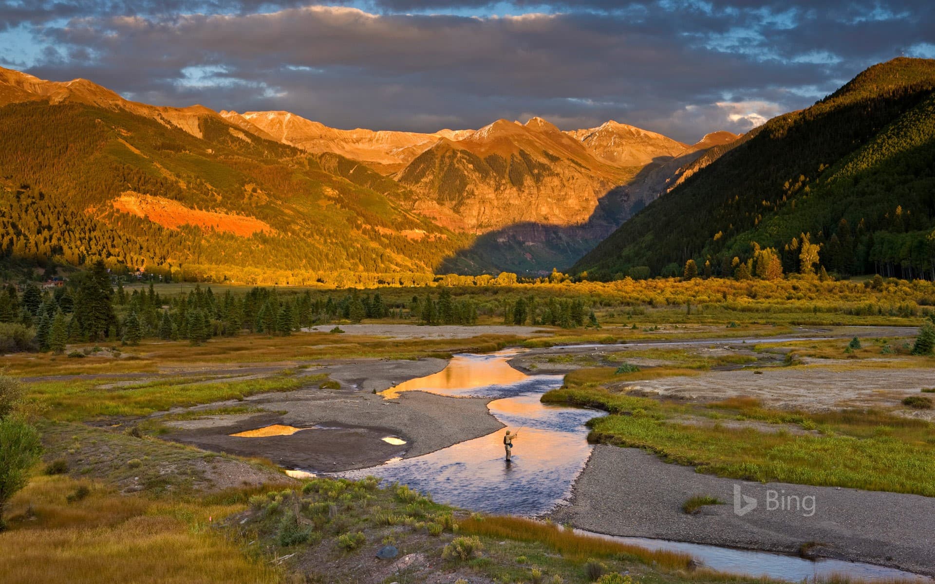 Bing Wallpaper: Fly fishing on the San Miguel River of Colorado
