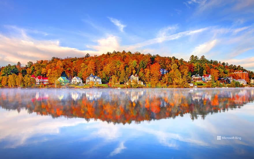 Saranac Lake Village, Adirondack Mountains, New York, USA