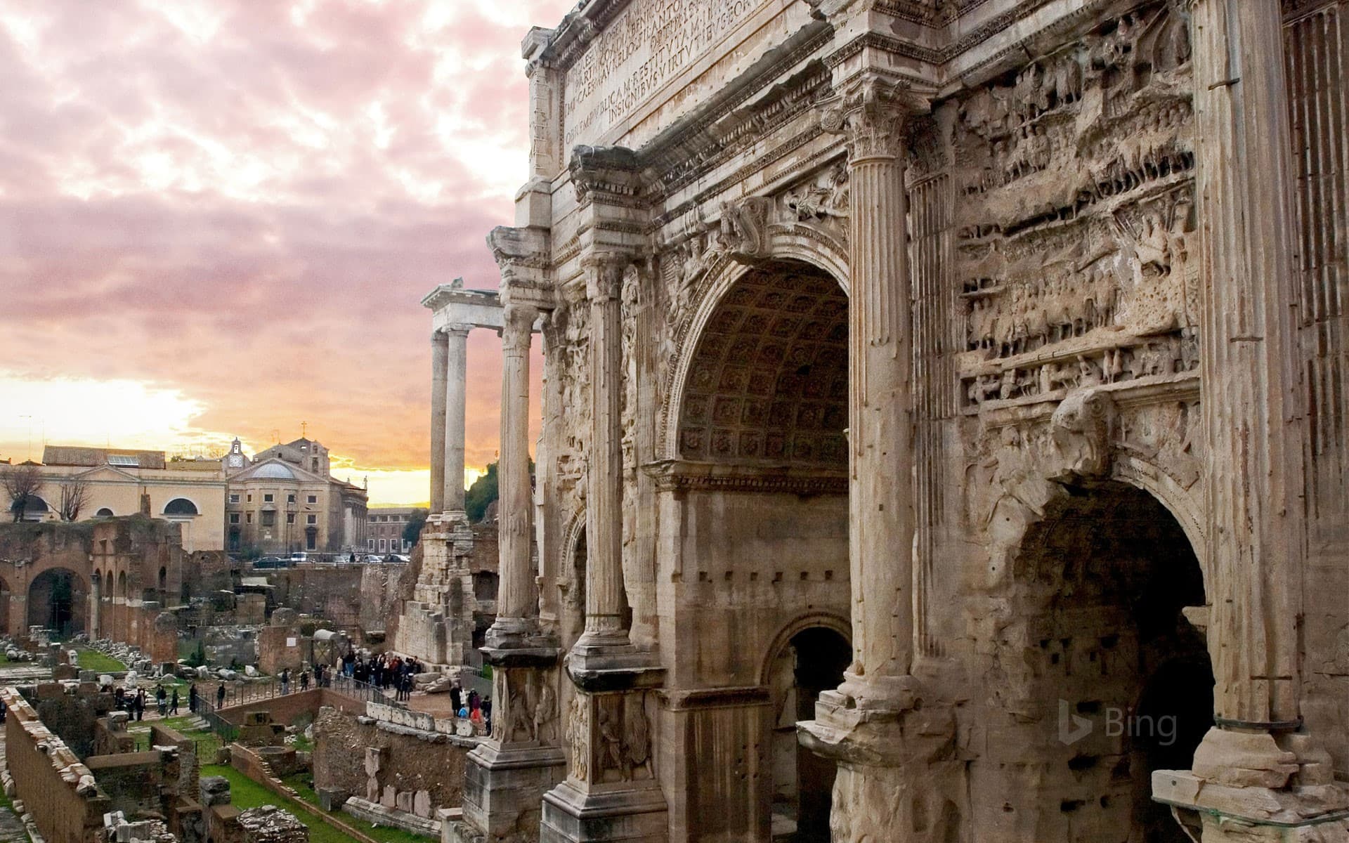 Bing Wallpaper: Arch of Septimius Severus in the Roman Forum