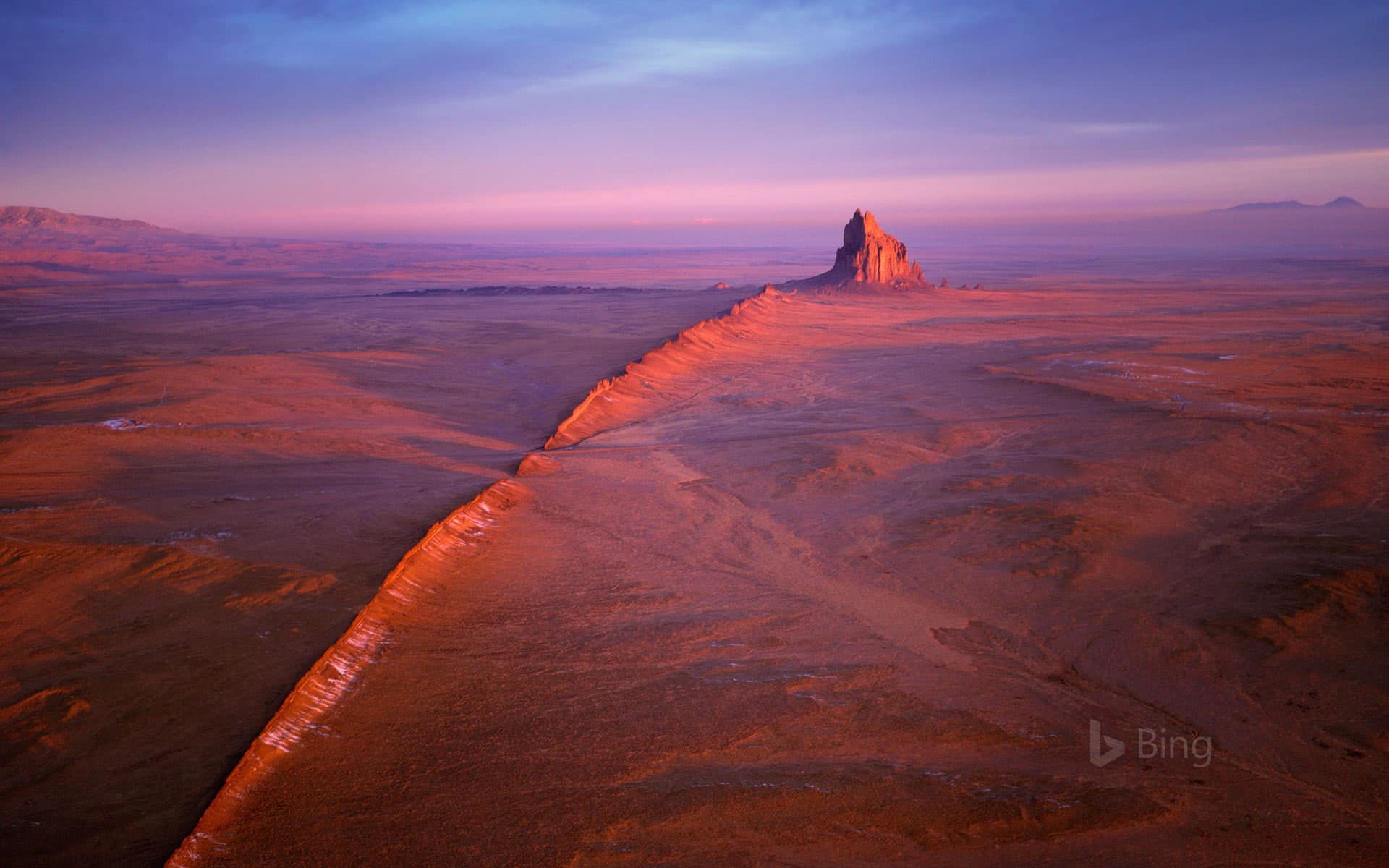 Bing Wallpaper: Shiprock in the Navajo Nation of New Mexico