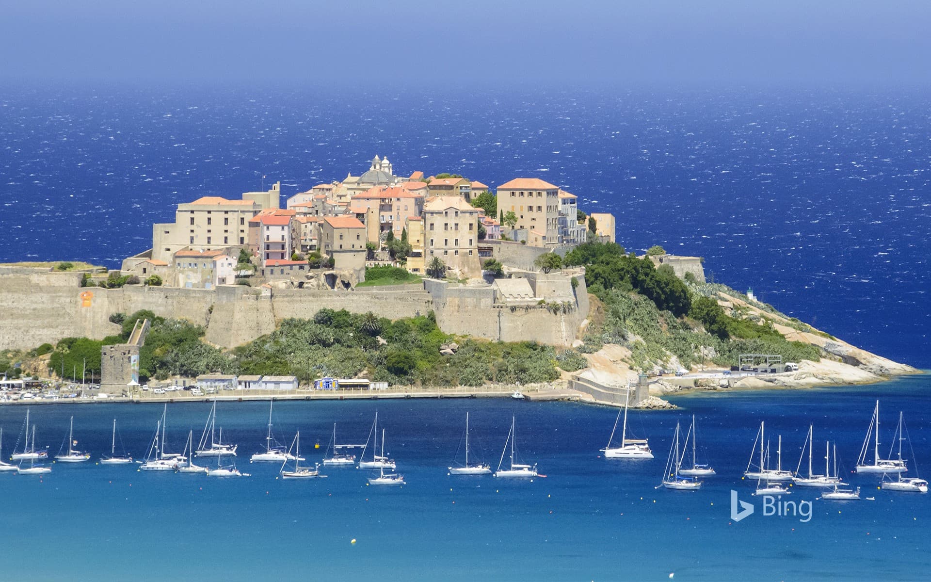 Bing Wallpaper: Calvi citadel, Corsica, France