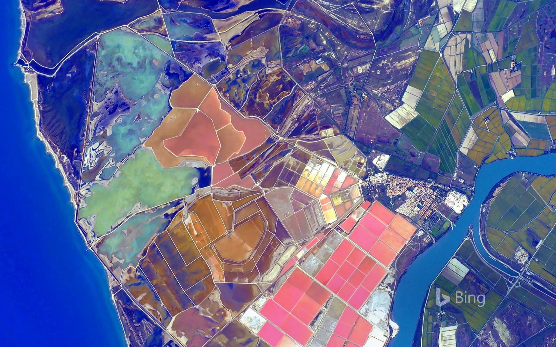 Bing Wallpaper: Coastal Spain seen from the International Space Station