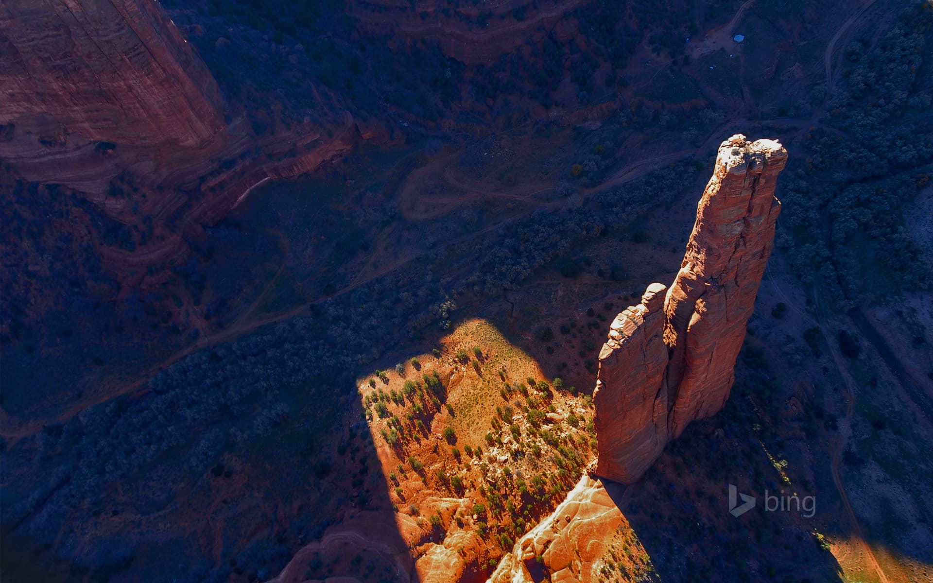 Bing Wallpaper: Spider Rock in Canyon de Chelly National Monument, Arizona