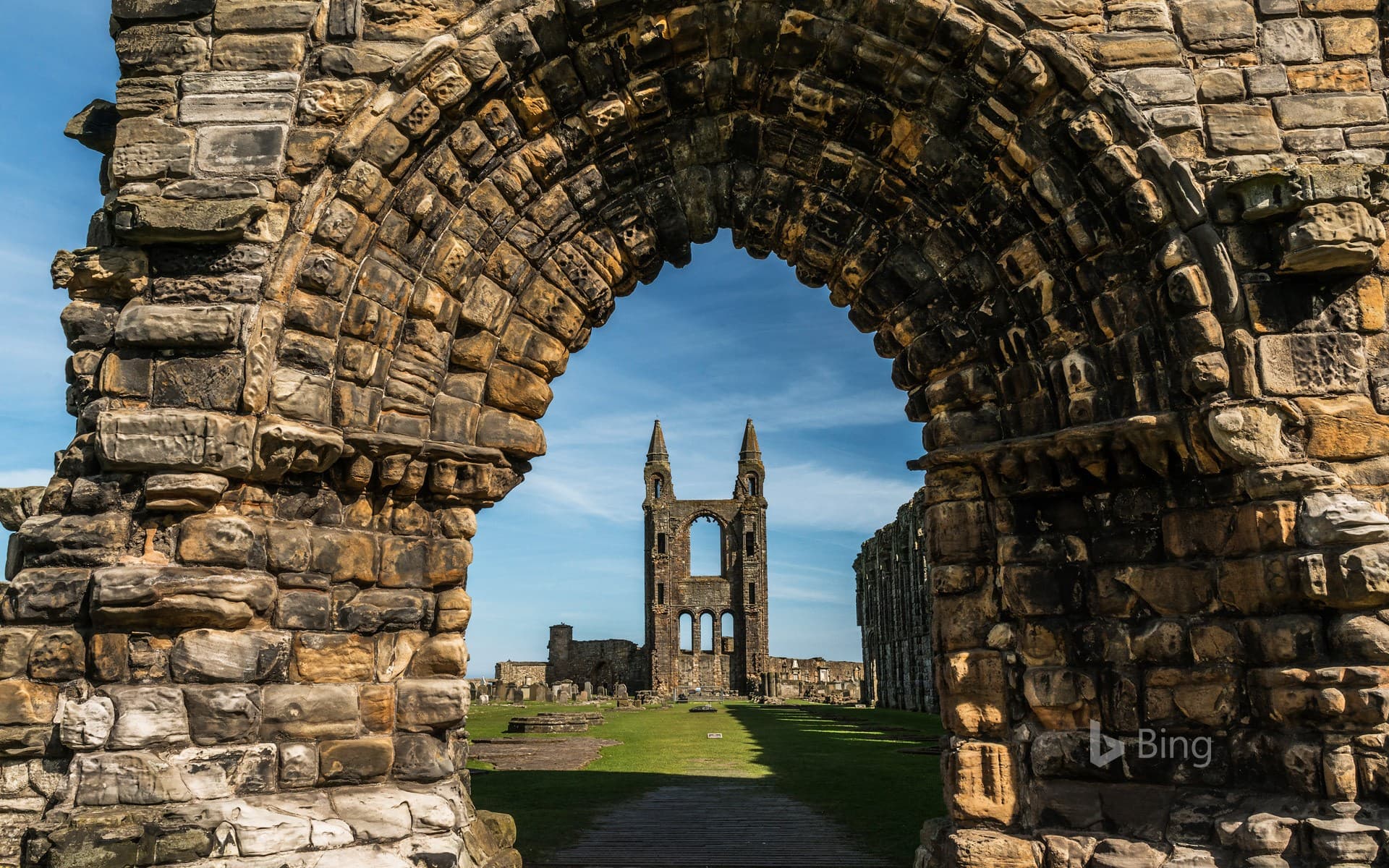 Bing Wallpaper: St Andrews Cathedral in Fife, Scotland