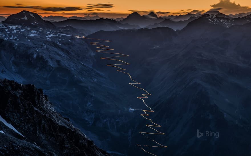 Stelvio Pass in the Ortler Alps, Italy