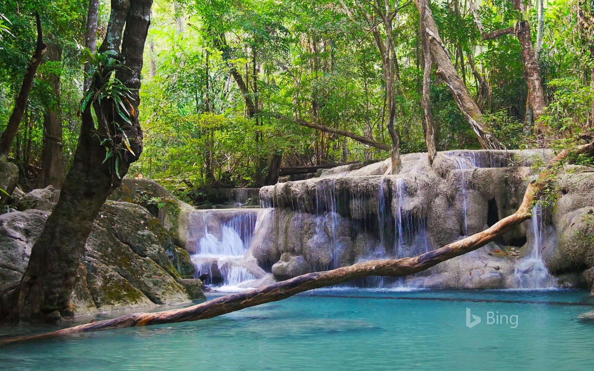 Bing Wallpaper: Erawan National Park, Kanchanaburi Province, Thailand