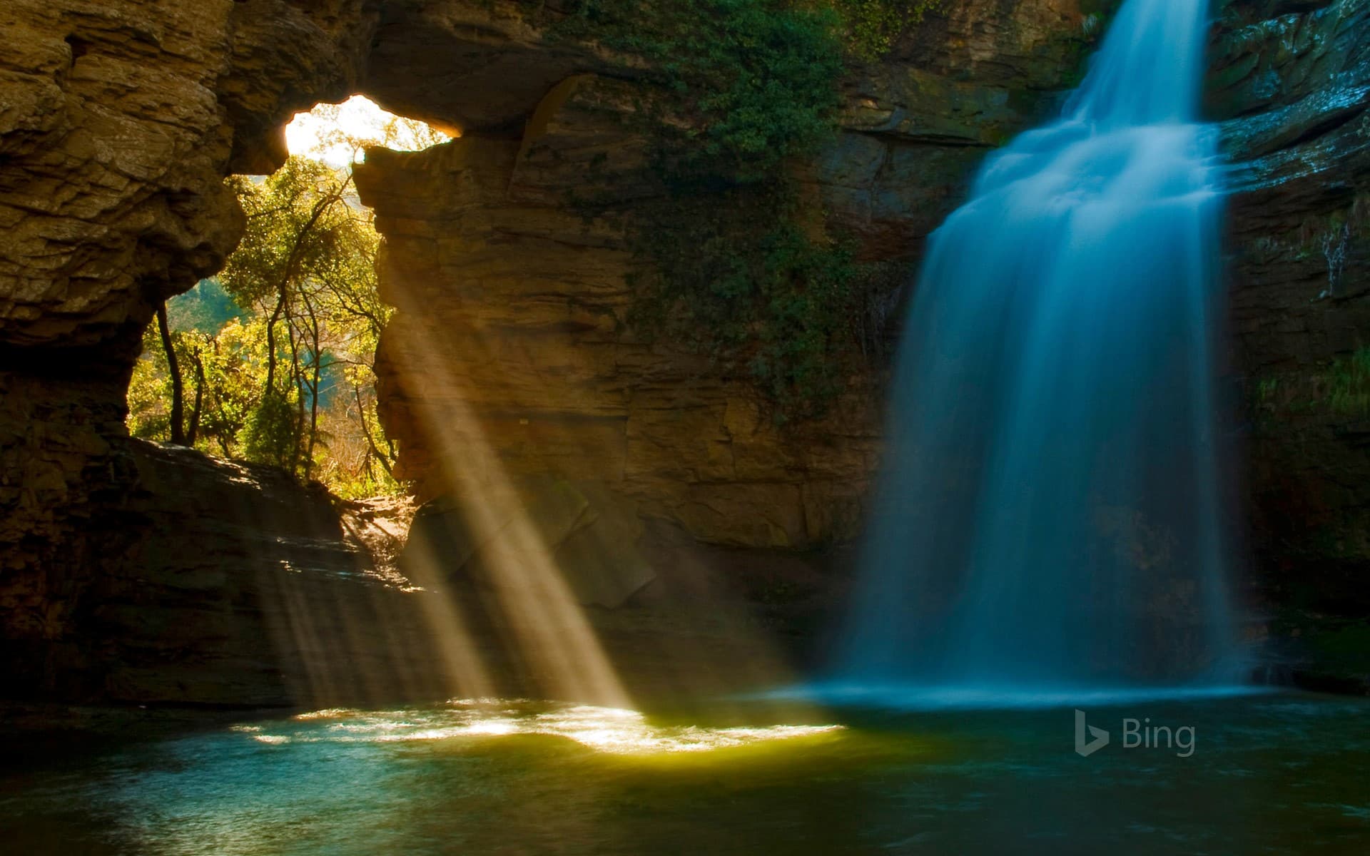 Bing Wallpaper: Limestone cliffs in Cantonigròs, Catalonia, Spain