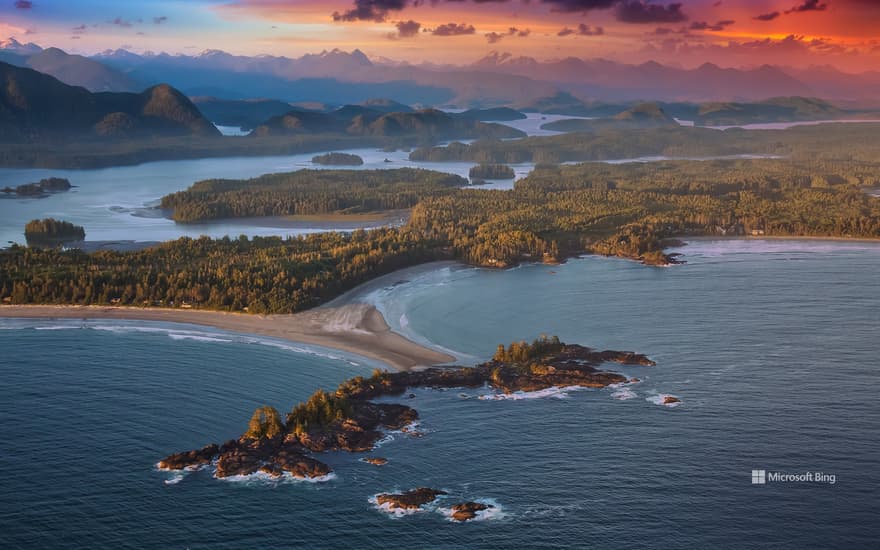 Aerial view of Vancouver Island, British Columbia