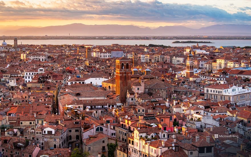 Aerial view of Venice, Italy