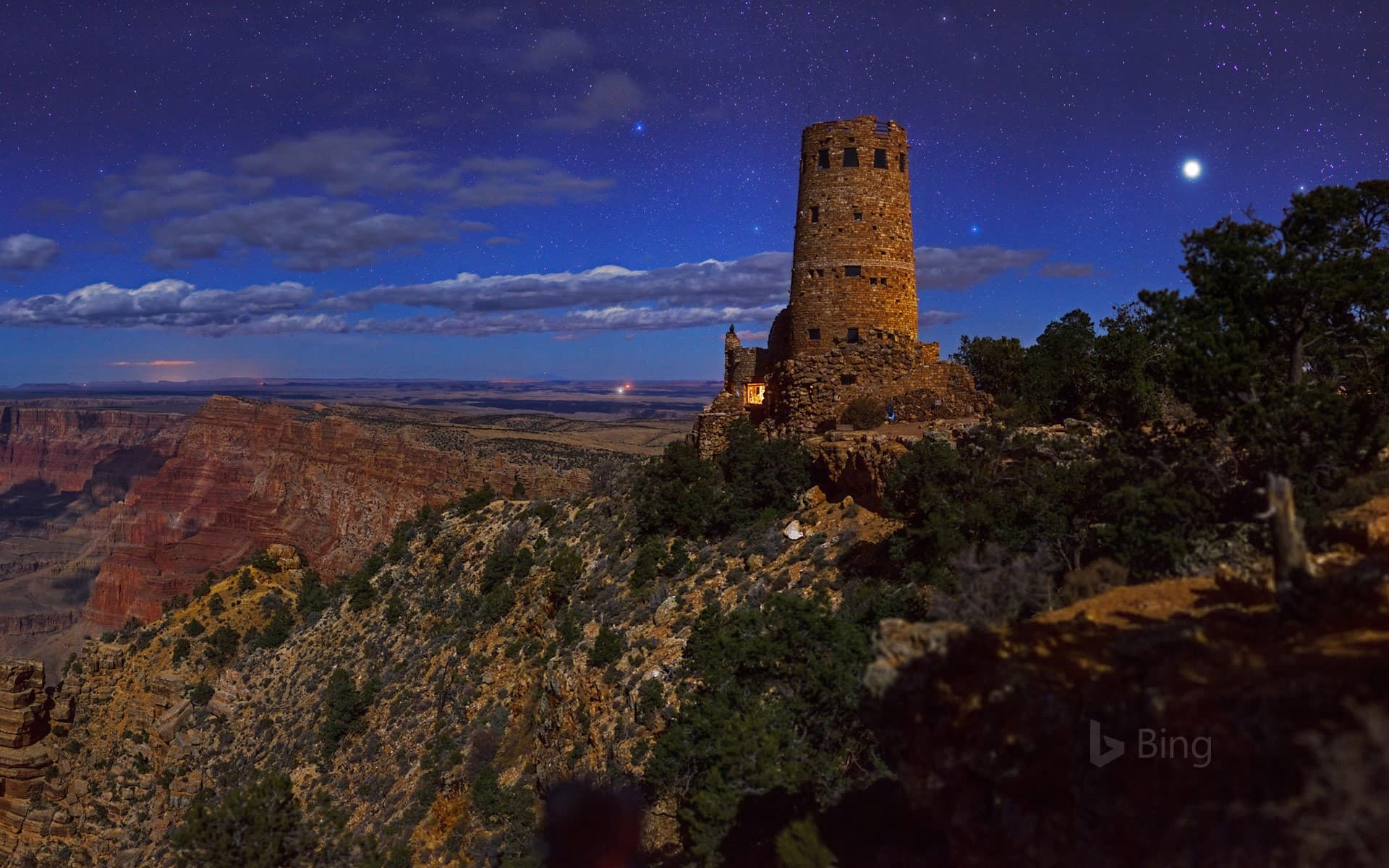 Bing Wallpaper: Desert View Watchtower, Grand Canyon National Park, Arizona