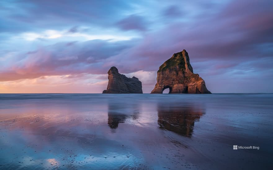 Archway Islands, Wharariki Beach, South Island, New Zealand