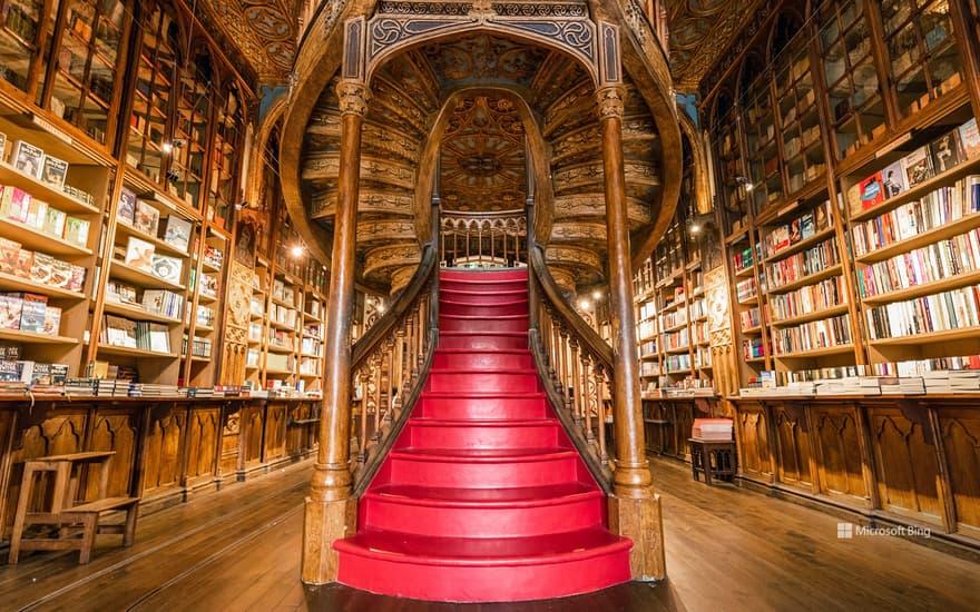 Livraria Lello, Porto, Portugal,