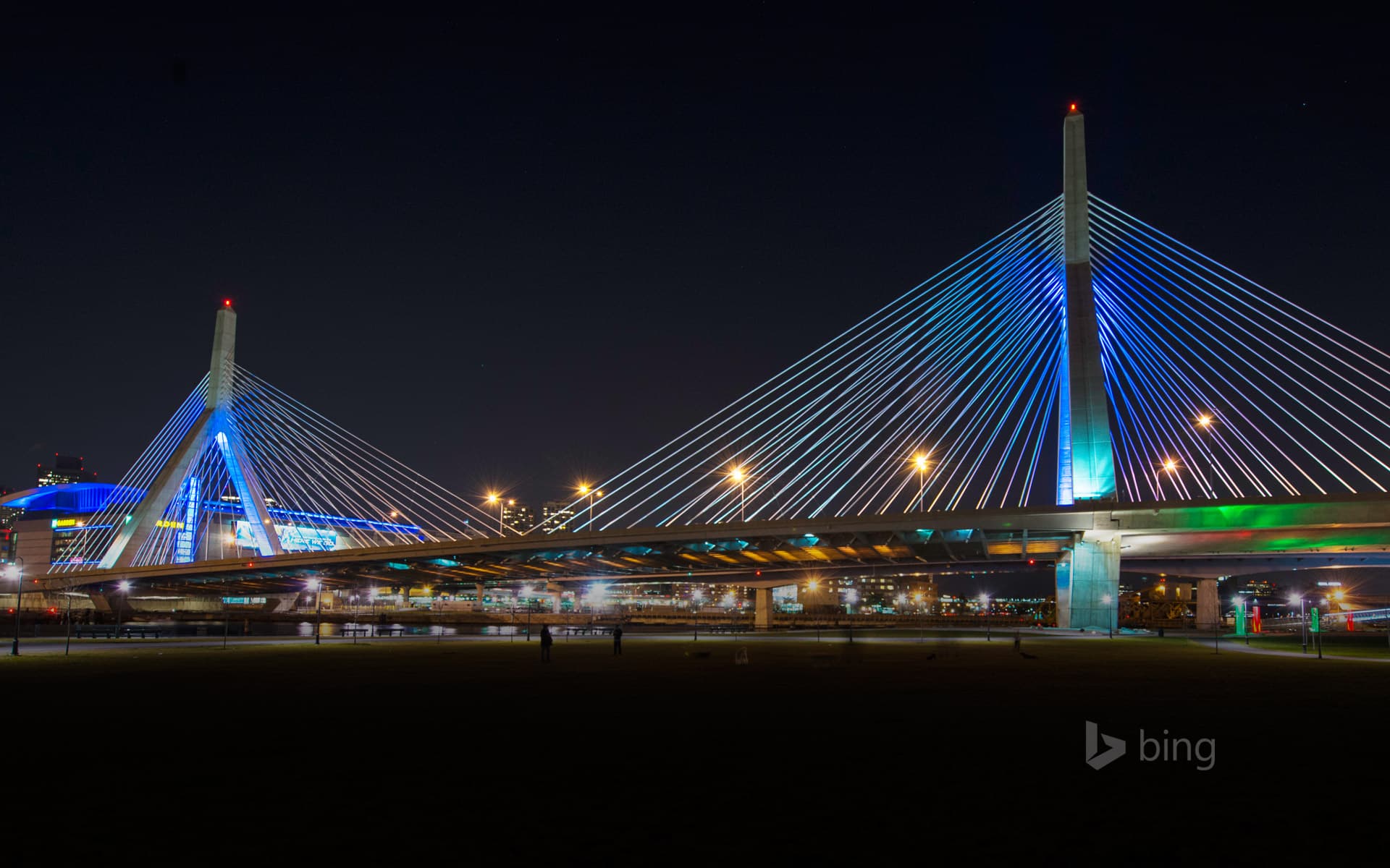 Bing Wallpaper: Leonard P. Zakim Bunker Hill Bridge, Boston, Massachusetts