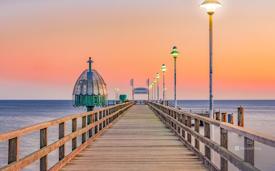 Zinnowitz pier, Usedom island, Germany